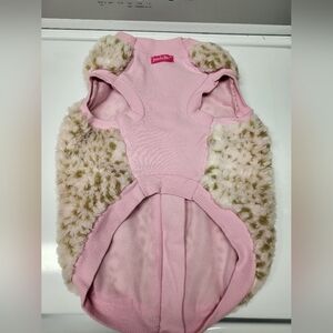 Pink and Cream Dog Sweater Dress